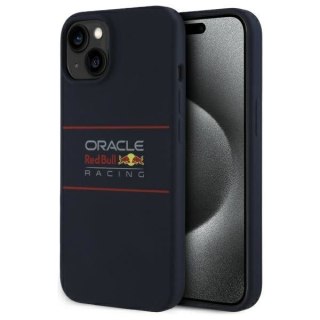 RED BULL futerał do IPHONE 16 Pro kompatybilny z MagSafe RBHMP16L24SIHSRV (Silicone Horizontal Centered Logo) navy