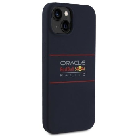 RED BULL futerał do IPHONE 16 Pro kompatybilny z MagSafe RBHMP16L24SIHSRV (Silicone Horizontal Centered Logo) navy