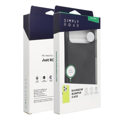ROAR futerał RAINBOW BUMPER kompatybilny z MagSafe do IPHONE 16 Pro czarny