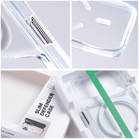 ROAR futerał SLIM DEFENDER kompatybilny z MagSafe do IPHONE 16 Pro transparentny