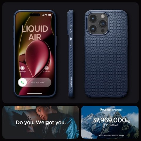 SPIGEN futerał LIQUID AIR do IPHONE 15 Pro Max navy blue