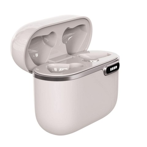 Słuchawki bezprzewodowe douszne Art TWS + stacja dokująca ze złączem USB C AP-TW-B4W białe