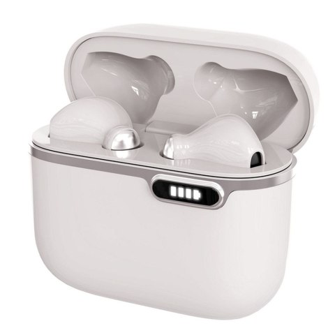 Słuchawki bezprzewodowe douszne Art TWS + stacja dokująca ze złączem USB C AP-TW-B4W białe