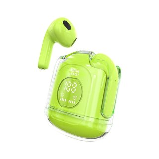 Słuchawki bezprzewodowe douszne Blue Star Transparency Fi22 TWS zielone