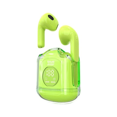 Słuchawki bezprzewodowe douszne Blue Star Transparency Fi22 TWS zielone