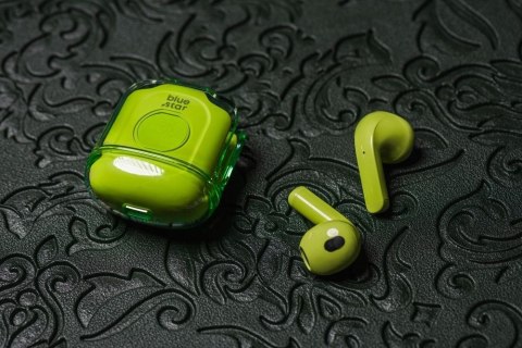 Słuchawki bezprzewodowe douszne Blue Star Transparency Fi22 TWS zielone