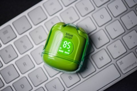 Słuchawki bezprzewodowe douszne Blue Star Transparency Fi22 TWS zielone