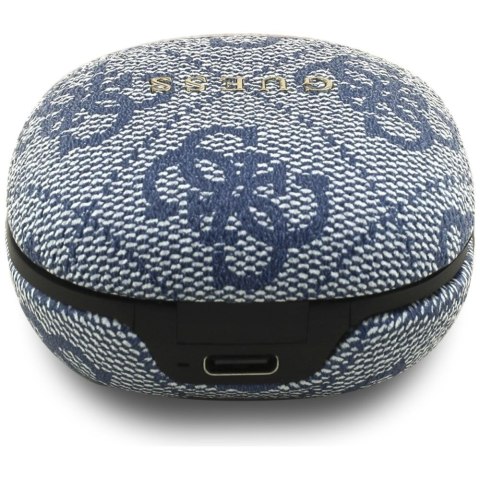 Słuchawki bezprzewodowe douszne Guess TWS ENC 4G Classic Metal Logo niebieskie