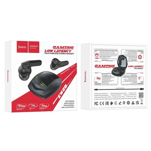 Słuchawki bezprzewodowe douszne Hoco TWS EW28 czarne