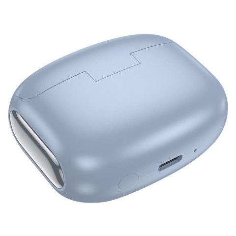 Słuchawki bezprzewodowe douszne Hoco z ekranem dotykowym TWS ANC ENC EQ21 niebieskie