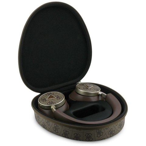 Słuchawki bezprzewodowe nauszne Guess ENC GUBHC15P4MRCTW (4G Triangle Logo) brązowe