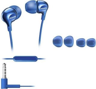Słuchawki przewodowe Jack 3,5 z mikrofonem PHILIPS headphones SHE3705BL niebieskie