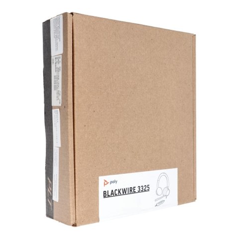 Słuchawki przewodowe nauszne Jack 3,5 mm / USB A Poly Blackwire C3325 czarne