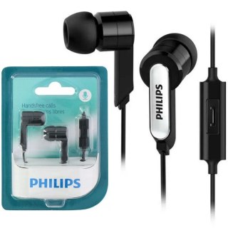 Słuchawki przewodowe z pilotem i mikrofonem jack 3,5mm PHILIPS SHE1405BK/10 czarny