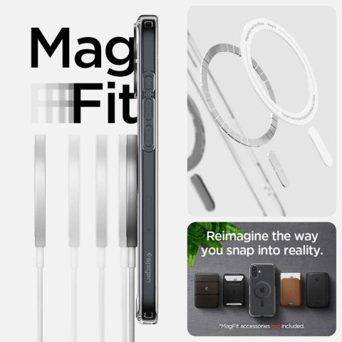 SPIGEN futerał ULTRA HYBRID MAG kompatybilny z MagSafe do IPHONE 16 carbon fiber