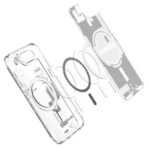 SPIGEN futerał ULTRA HYBRID MAG kompatybilny z MagSafe do IPHONE 16e (SE 4 2025) zero one white