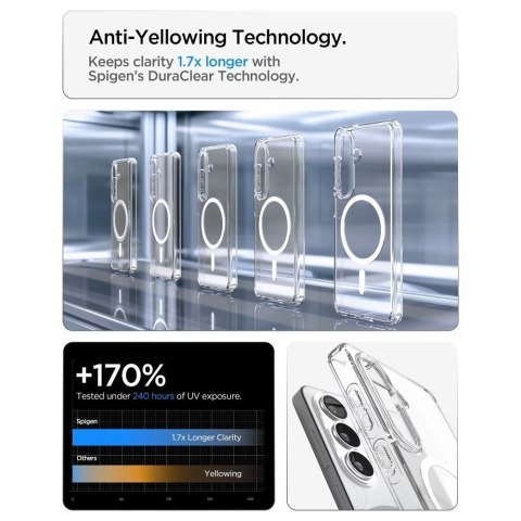 SPIGEN futerał ULTRA HYBRID MAG kompatybilny z MagSafe do S26 clear / white