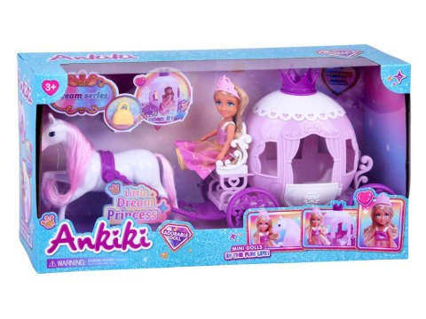 Ankiki Mini Lalka z Karoca - Mała Księżniczka w Różowej Sukience ZA6007