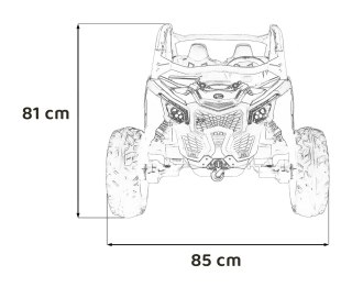 Pojazd Buggy Maverick Turbo RR Koła Niebiesko-Szary