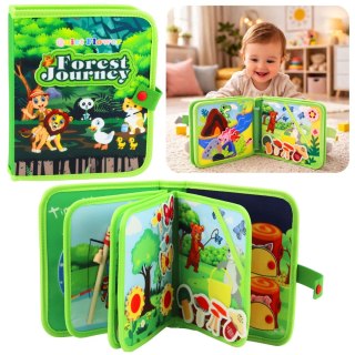 Książeczka Edukacyjna Sensoryczna Filcowa 3D Dzikie Zwierzęta