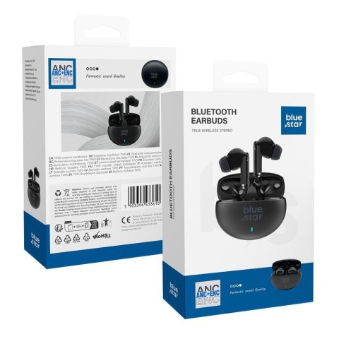 Słuchawki bezprzewodowe douszne Blue Star Zen ANC + ENC TX5 TWS czarne