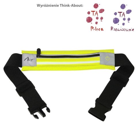 ART pas sportowy z kieszenią podświetlany APS-01G zielony