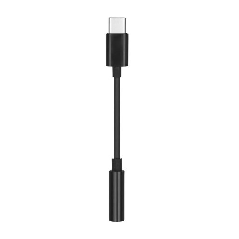 Adapter AUX Typ C (męski) do Jack 3,5 mm (żeński) czarny