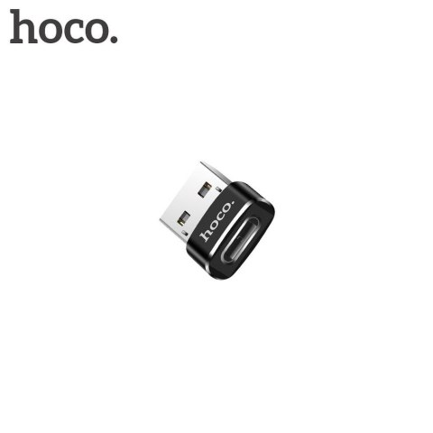 Adapter OTG USB A do USB C Hoco UA6 czarny