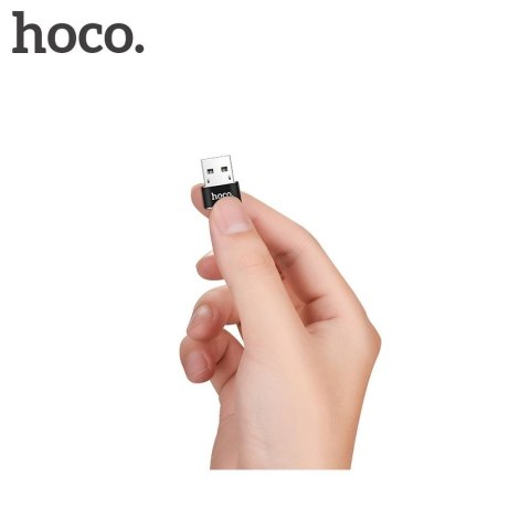 Adapter OTG USB A do USB C Hoco UA6 czarny