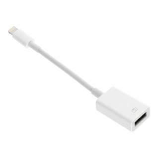 Adapter OTG USB A (żeński) do Lightning (męski) biały