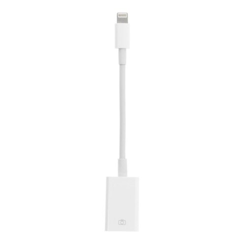 Adapter OTG USB A (żeński) do Lightning (męski) biały