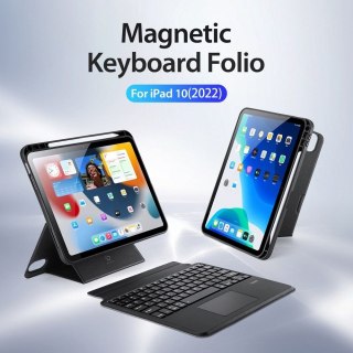 DUX DUCIS etui DK składane z klawiaturą bezprzewodową do iPad 10 (2022) czarne