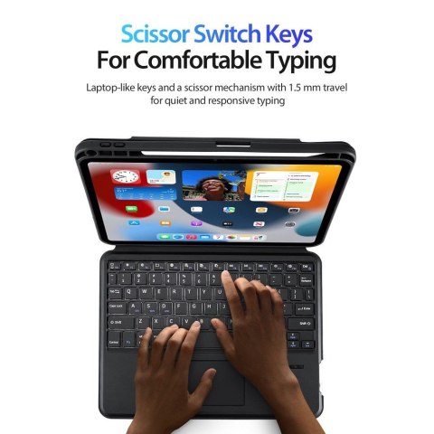 DUX DUCIS etui DK składane z klawiaturą bezprzewodową do iPad 10 (2022) czarne