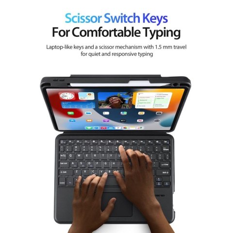 DUX DUCIS etui DK składane z klawiaturą bezprzewodową do iPad 4/5/6/iPad Pro 11 (2018/2020/2021/2022) czarne