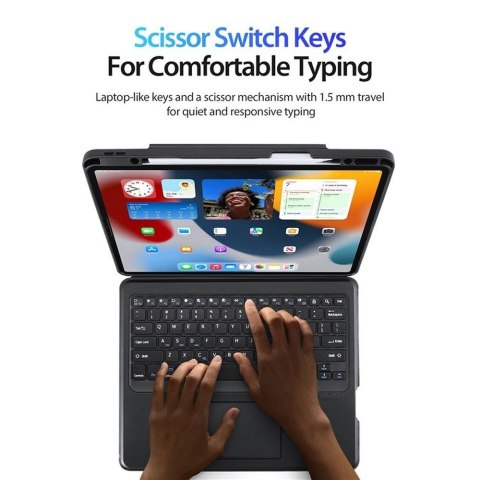 DUX DUCIS etui DK składane z klawiaturą bezprzewodową do iPad Air 13 (2024)/Pro 12.9 (2020/2021/2022) czarne