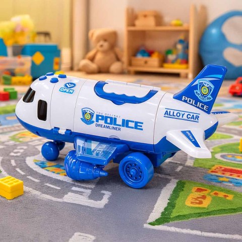 Zestaw Samolot policyjny transporter+ autka ZA3402
