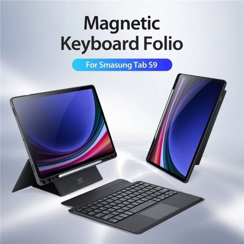 DUX DUCIS etui DK składane z klawiaturą bezprzewodową do SAMSUNG Tab S9/S9FE/S10FE czarne
