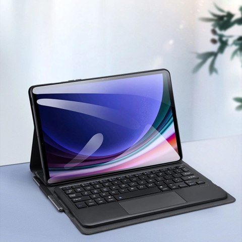 DUX DUCIS etui TK składane z klawiaturą bezprzewodową do SAMSUNG Tab S9/S9 FE/S10 FE czarne