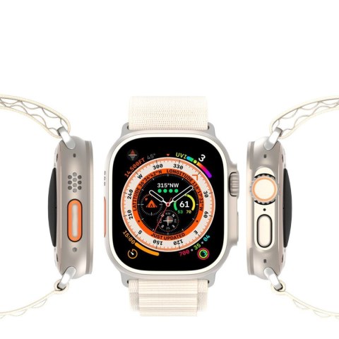 DUX DUCIS pasek GS nylonowy do Apple Watch 42 / 44 / 45 / 49 mm platynowy