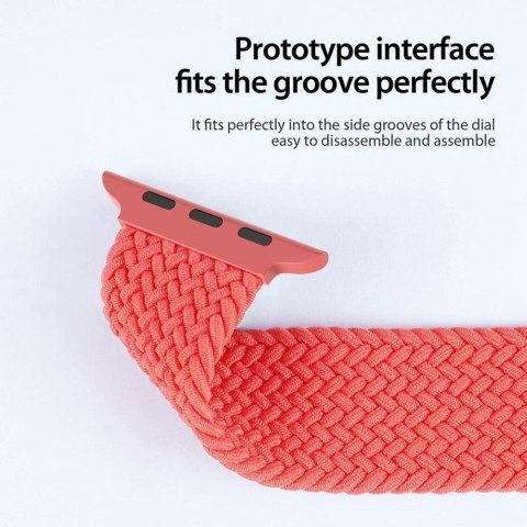 DUX DUCIS pasek MIXTURE PRO pleciony do Apple Watch 38 / 40 / 41 mm guava