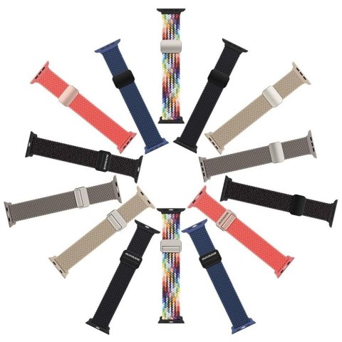 DUX DUCIS pasek MIXTURE PRO pleciony do Apple Watch 38 / 40 / 41 mm guava