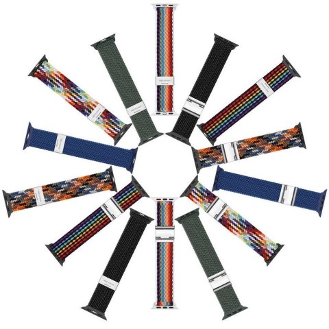 DUX DUCIS pasek MIXTURE PRO pleciony do Apple Watch 42 / 44 / 45 / 49 mm niebieski