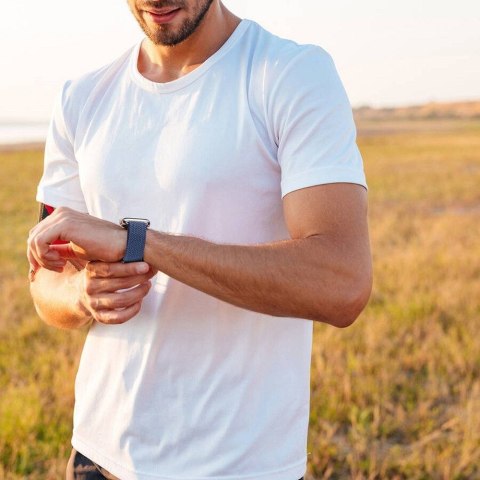 DUX DUCIS pasek MIXTURE PRO pleciony do Apple Watch 42 / 44 / 45 / 49 mm niebieski