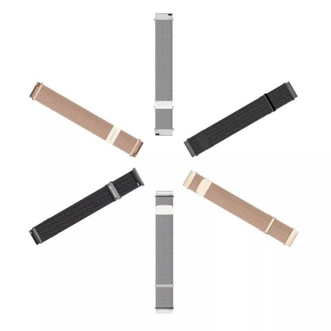 DUX DUCIS pasek MILANESE magnetyczny ze stali nierdzewnej 20 mm złoty