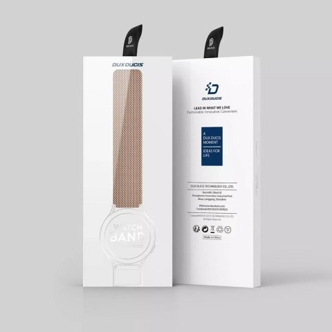 DUX DUCIS pasek MILANESE magnetyczny ze stali nierdzewnej 20 mm złoty