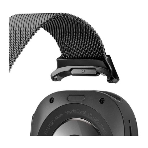 DUX DUCIS pasek MILANESE magnetyczny ze stali nierdzewnej 47 mm czarny