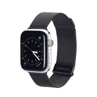 DUX DUCIS pasek MILANESE magnetyczny ze stali nierdzewnej do Apple Watch 38 / 40 / 41 mm czarny
