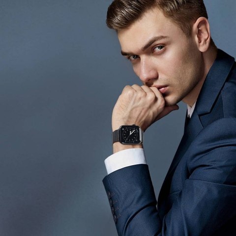 DUX DUCIS pasek MILANESE magnetyczny ze stali nierdzewnej do Apple Watch 38 / 40 / 41 mm czarny