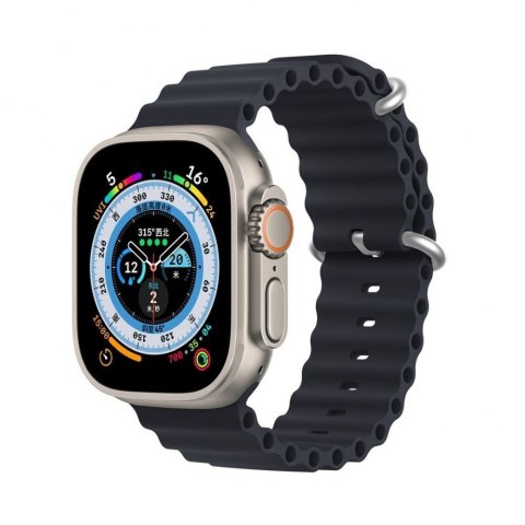 DUX DUCIS pasek OCEAN WAVE silikonowy do Apple Watch 38 / 40 / 41 mm grafitowy