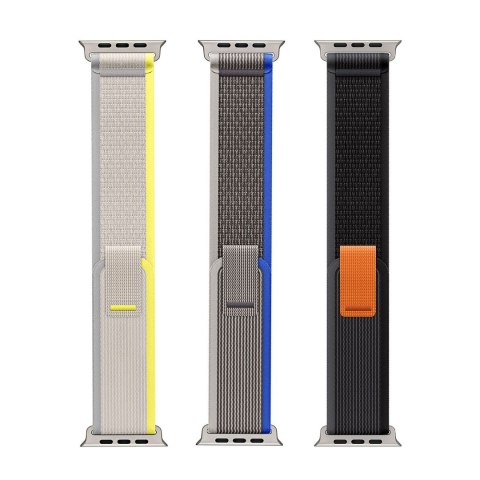 DUX DUCIS pasek YJ nylonowy do Apple Watch 42 / 44 / 45 / 49 mm czarno szary